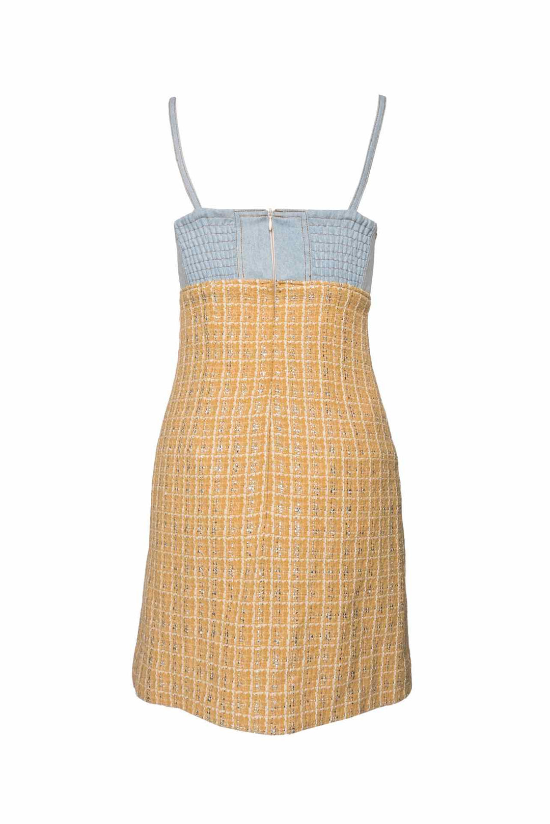 Sandro Size 36 Denim & Tweed Mini Dress
