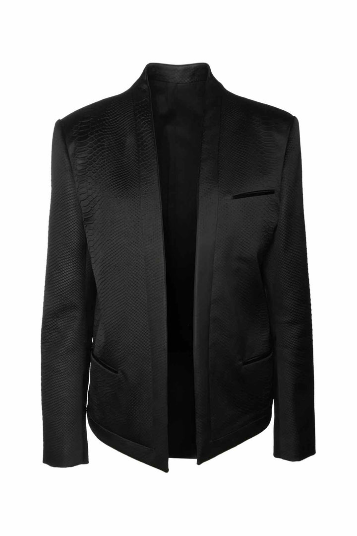 Balmain Size 42 Men's Croc Embossed Blazer