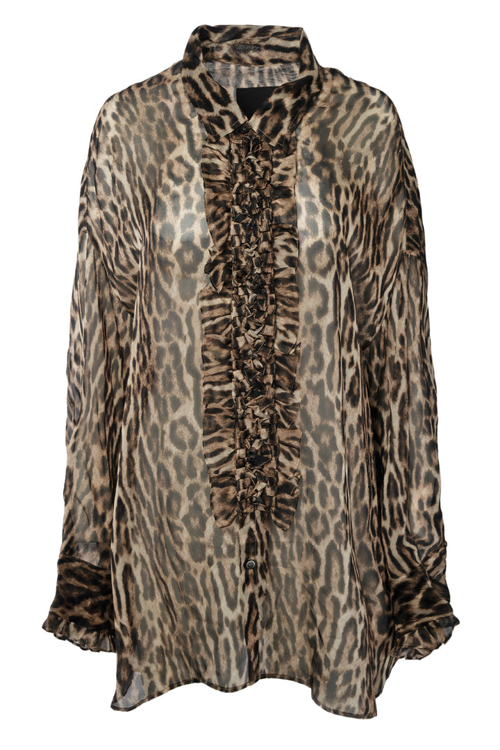 R13 Size M Drop Neck Tuxedo Shirt