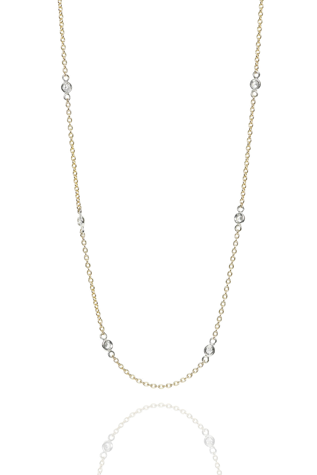 14k Diamond Yellow Gold Chain Necklace