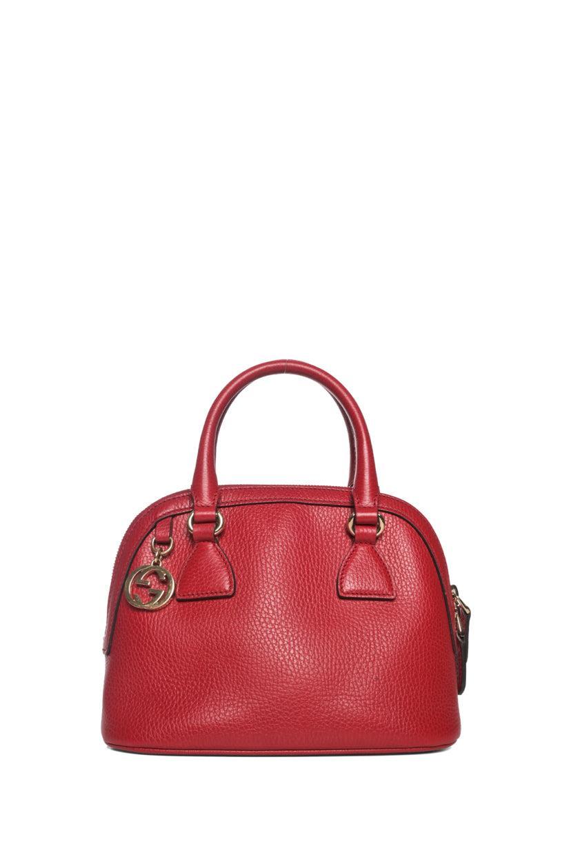 Gucci Dollar Calfskin Small GG Charm Dome Satchel