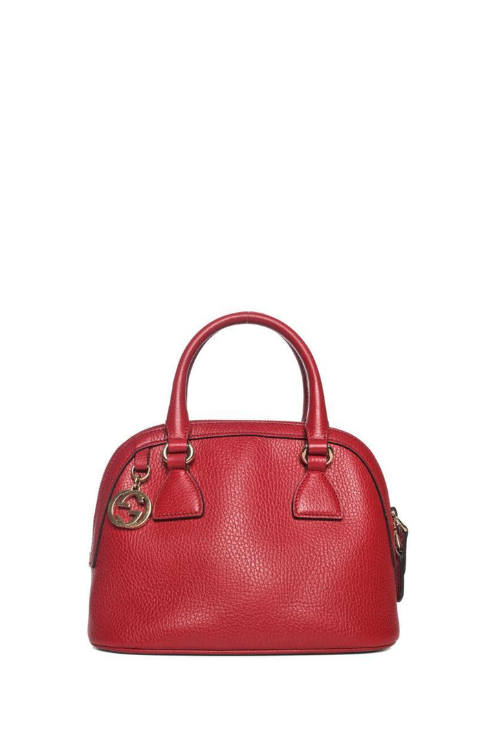 Gucci Dollar Calfskin Small GG Charm Dome Satchel