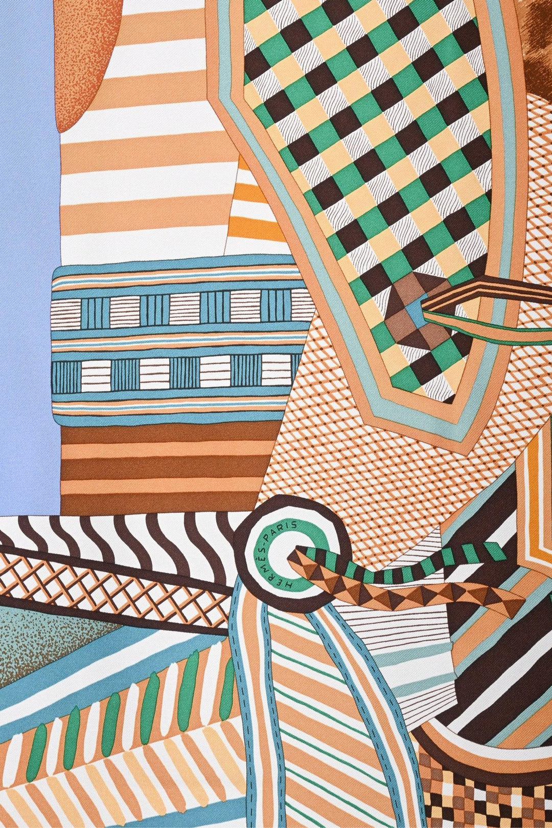 Hermes La Selle Imaginaire Silk Scarf