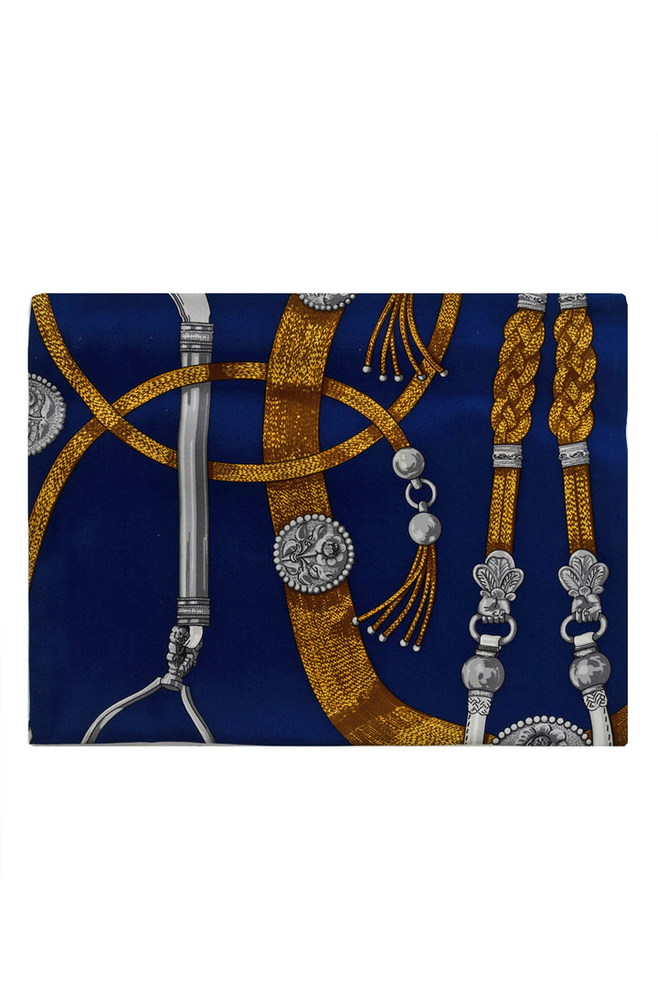 Hermes Relaxed Silk Guacho Print Pouch