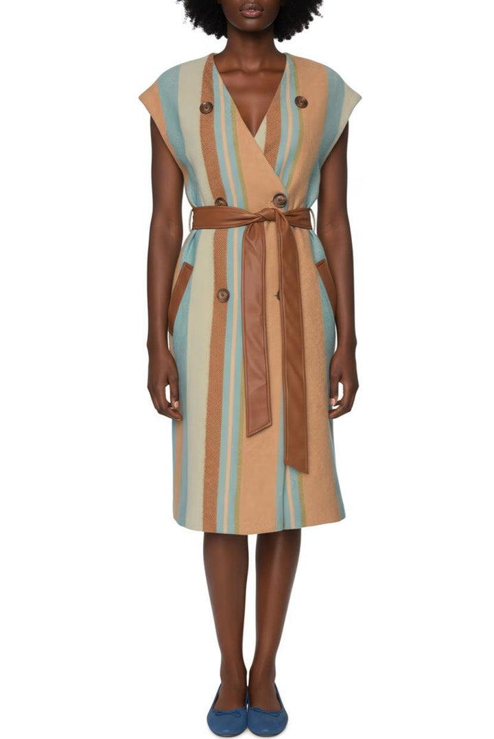 Iris Setlakwe Size 12 Jade Striped Vest