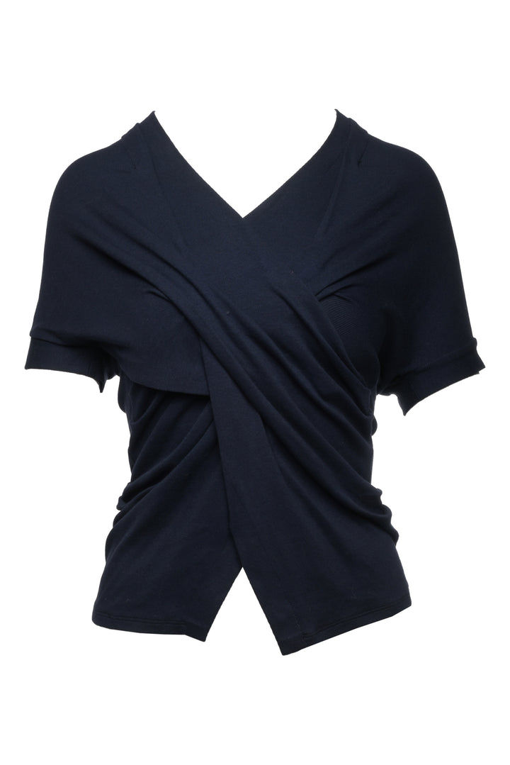Brunello Cucinelli Size S Short Sleeve Cross Over Tops