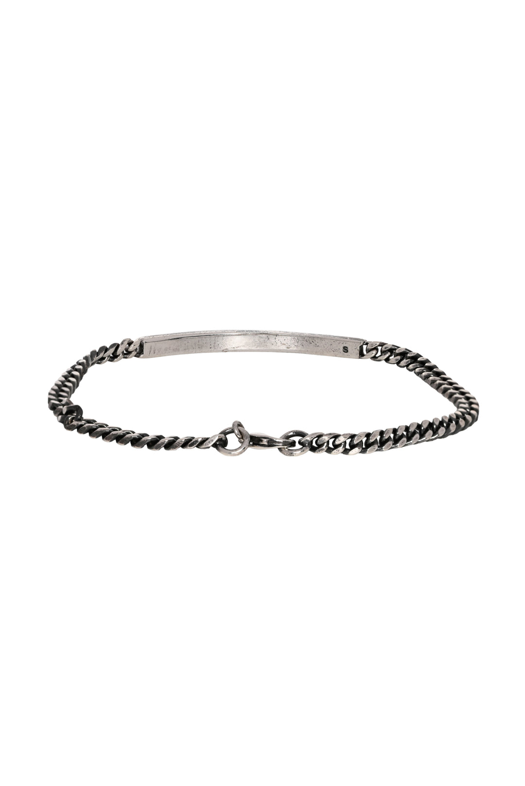 Bottega Veneta Size S Sterling Silver Chain ID Bracelet