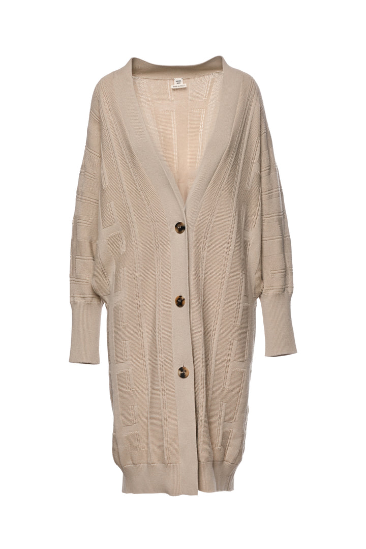 Hermes Size 34 2020 H Motif Long Wool Cardigan