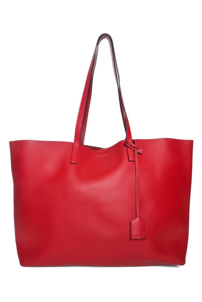 Saint Laurent 2015 Calfskin Leather Shopping Tote