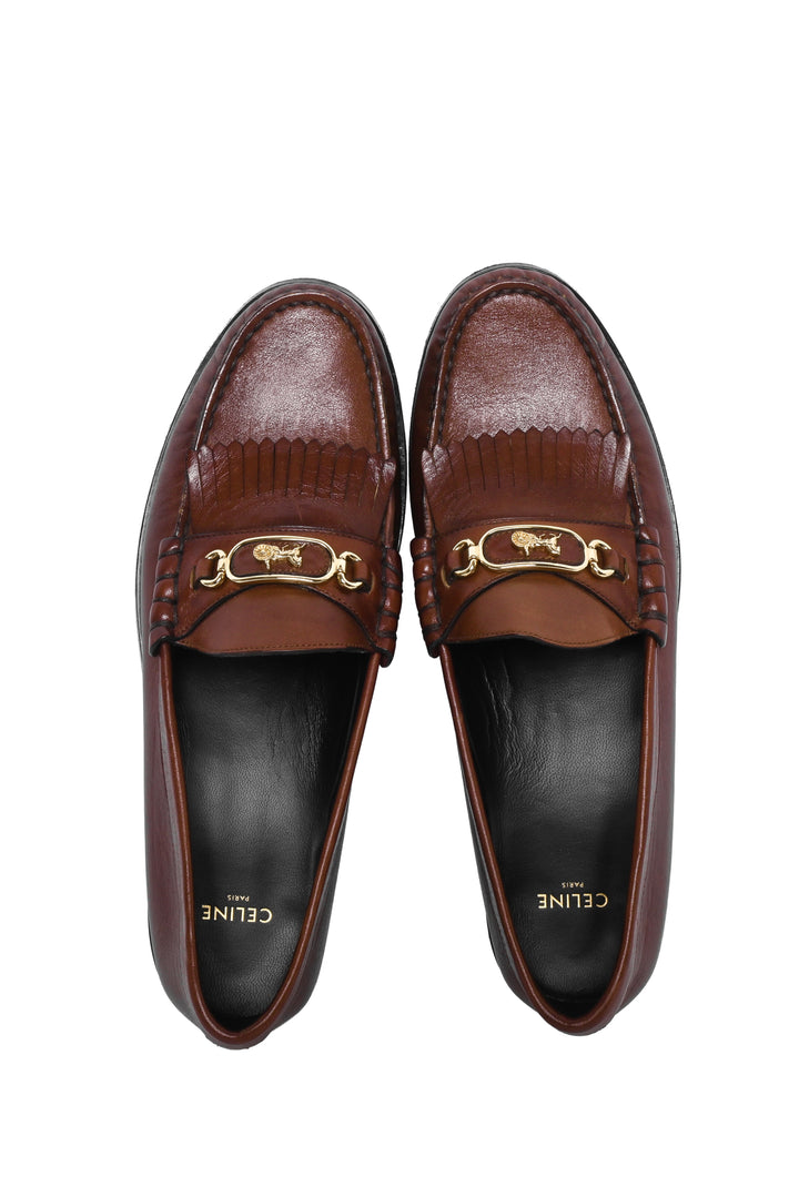 Celine Size 39.5 Polished Calfskin Sulky Loafers