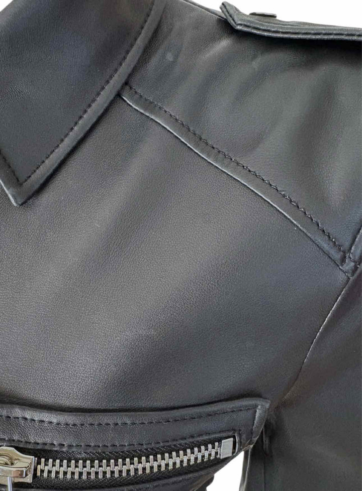 Balmain Leather Patch Pocket Size 36 Tops