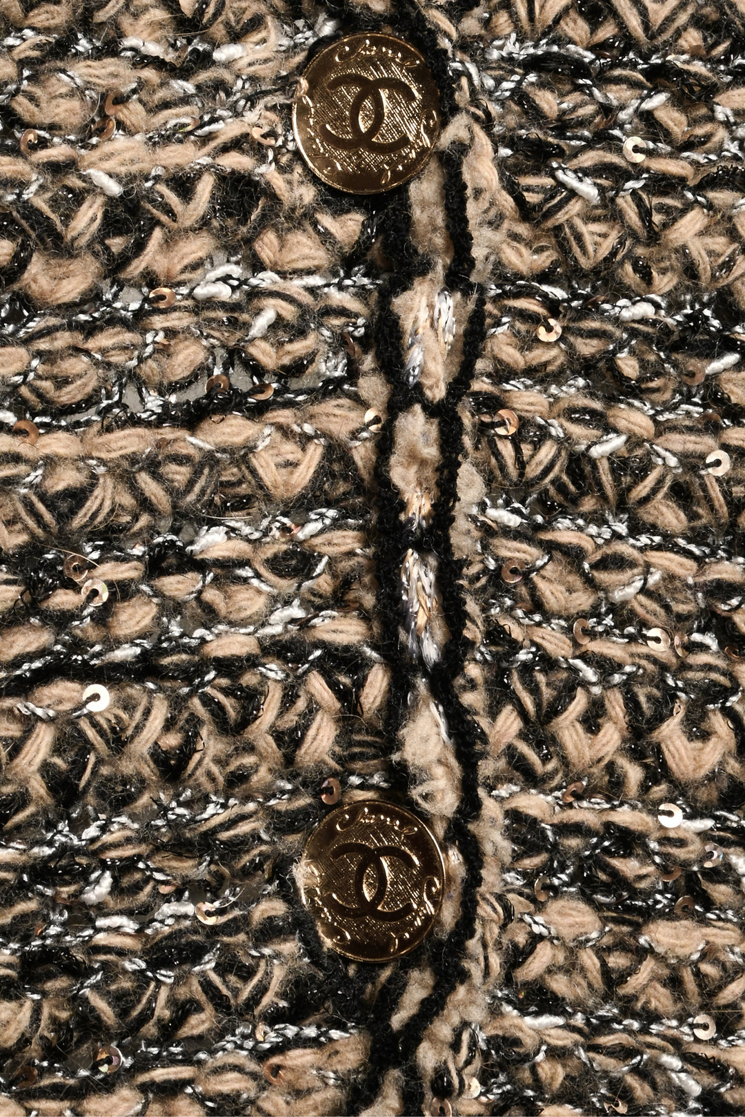 Chanel Size 42 Sequin Embellished Tweed Vest