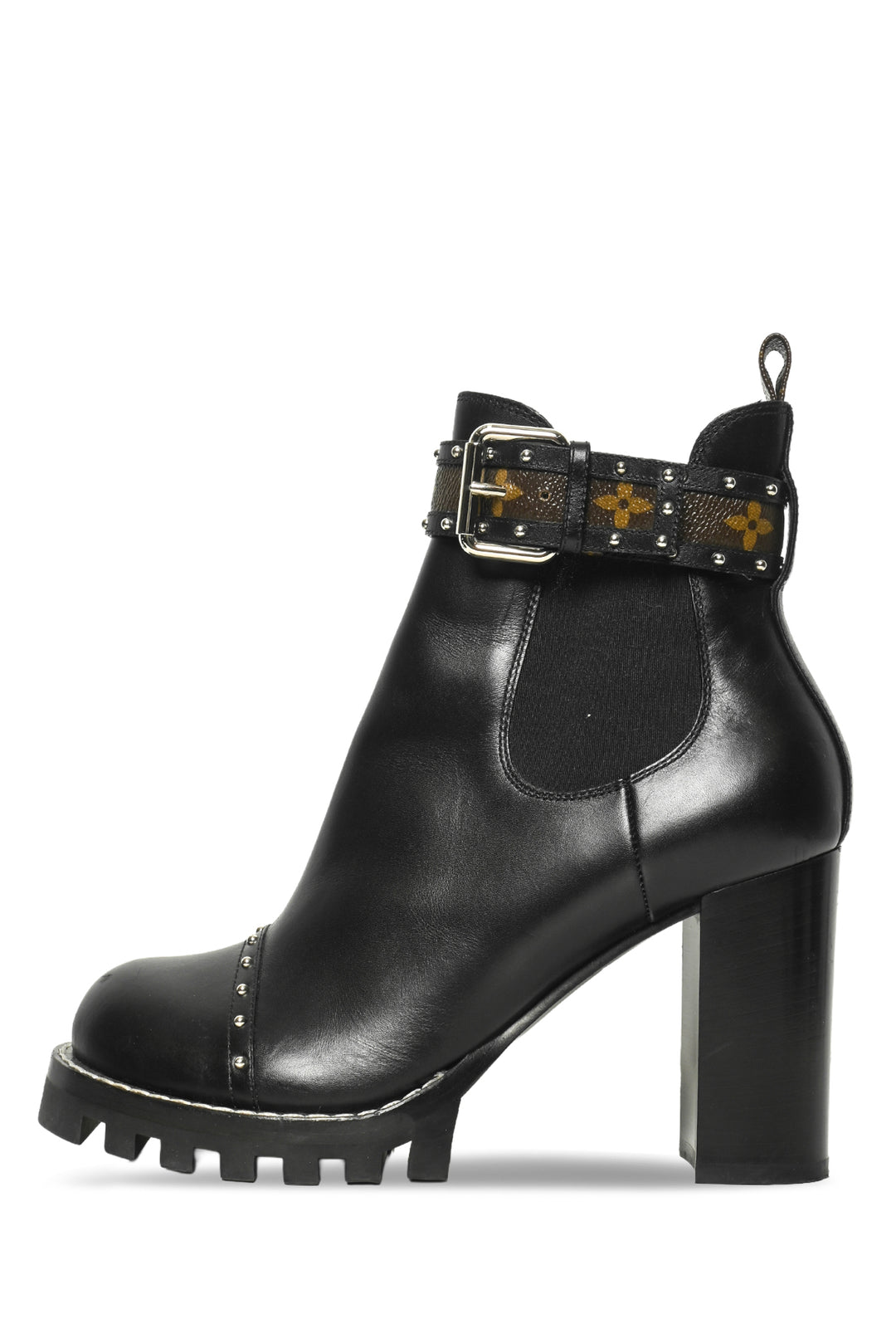 Louis Vuitton Size 41 Leather Studded Combat Boots