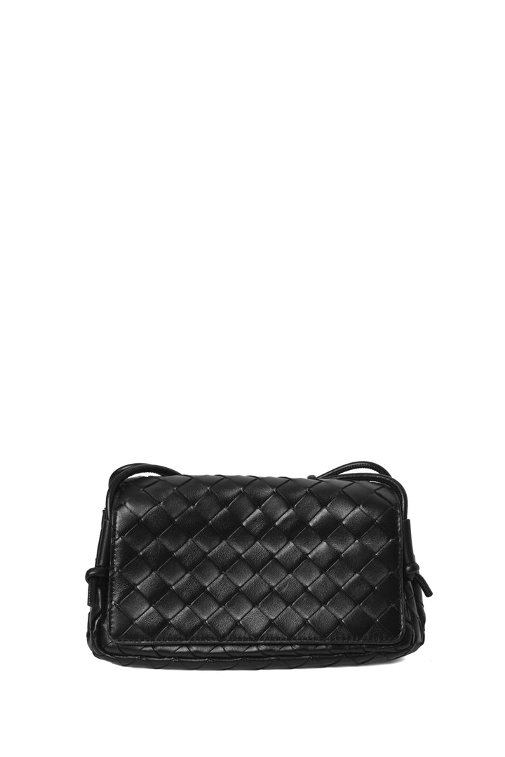 Bottega Veneta Intrecciato Leather Notturno Shoulder Bag