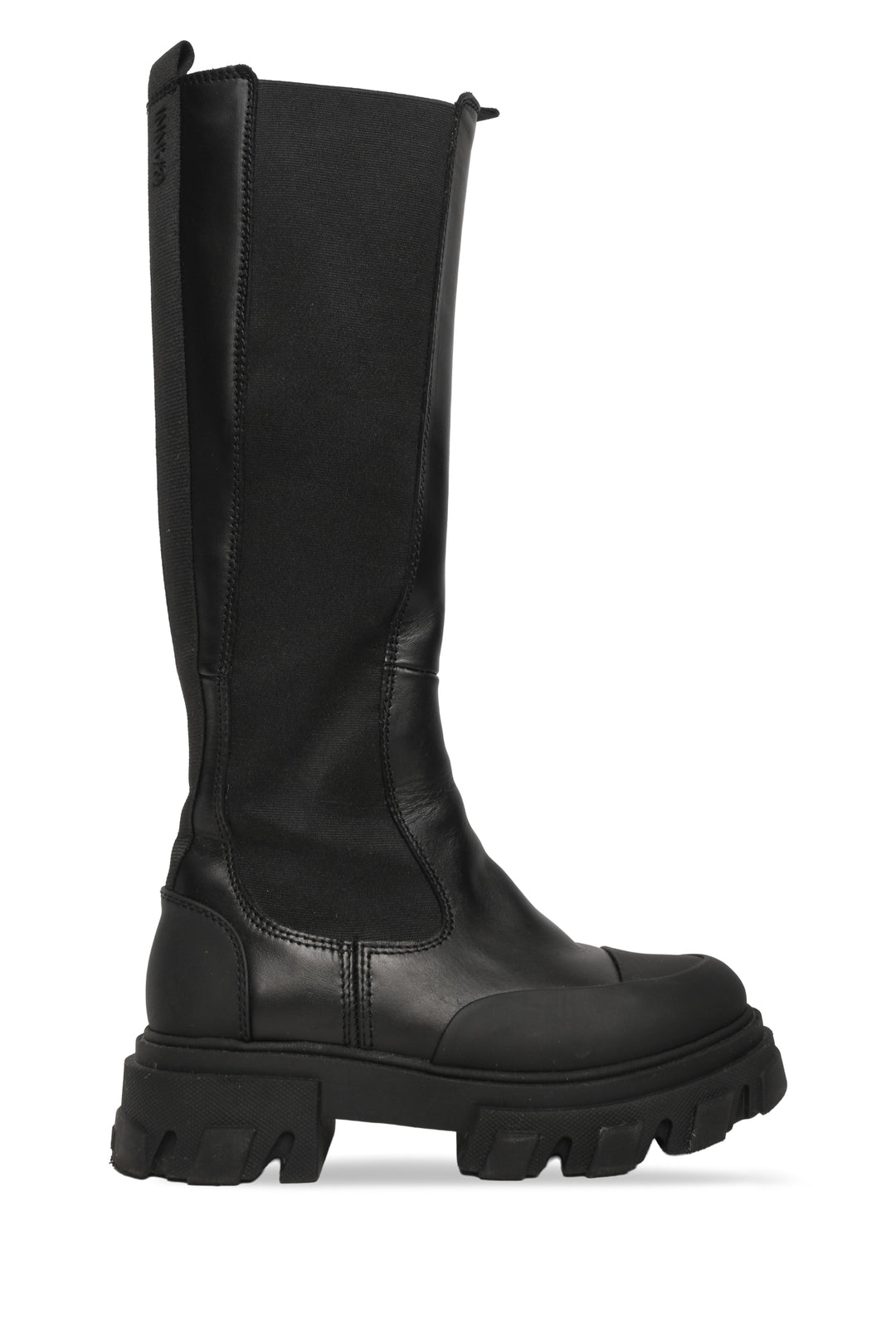 Ganni Size 38 Cleated High Chelsea Boots