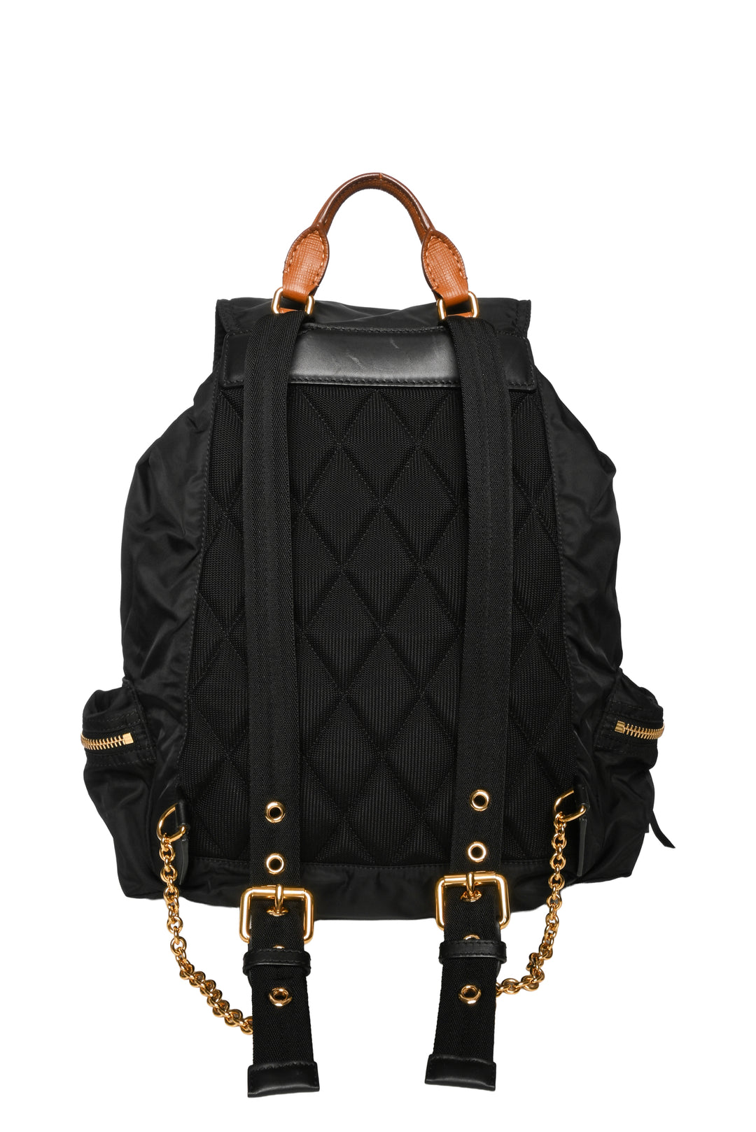 Burberry Rucksack Leather Trimmed BackPack