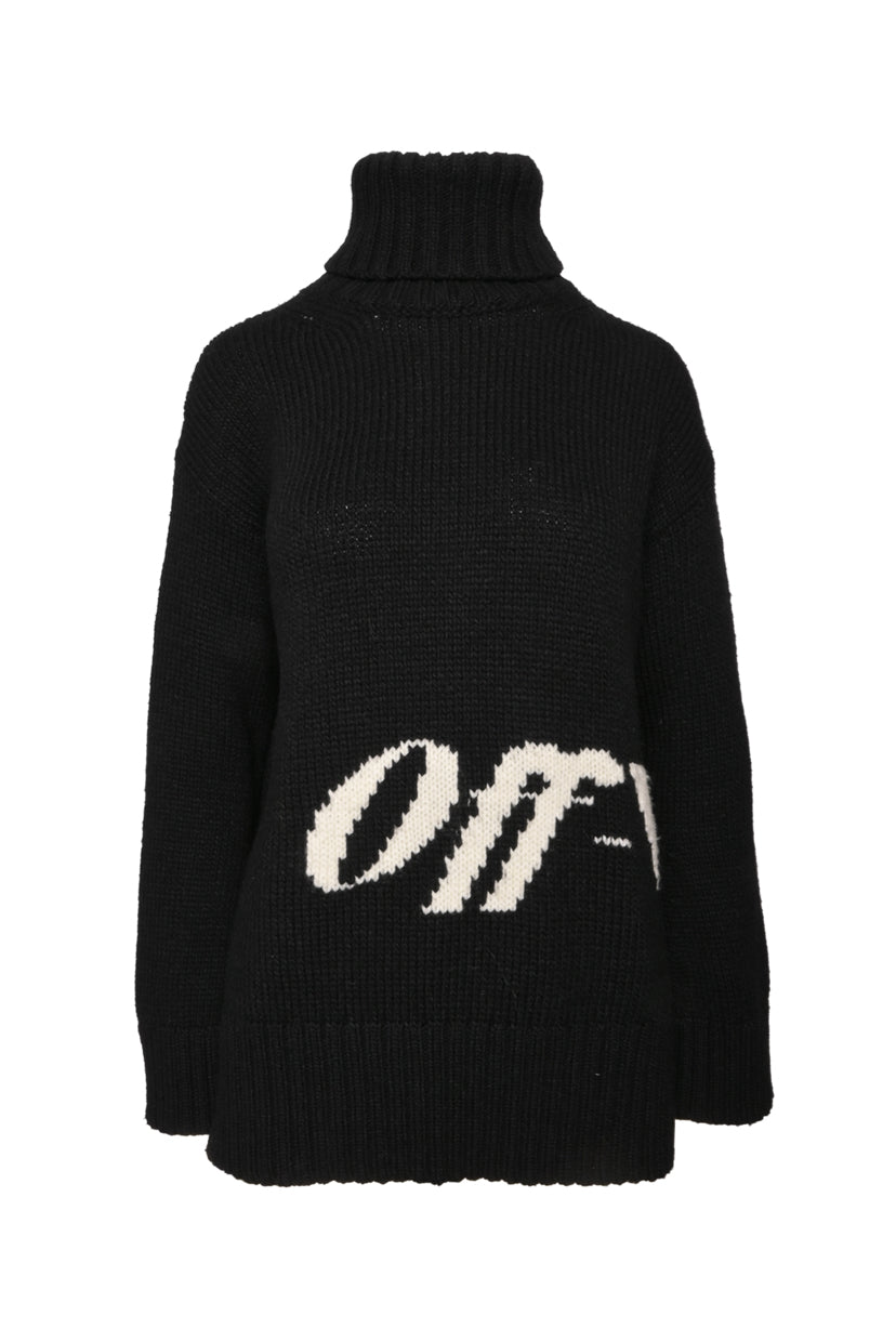 Off White Size 38 Logo Turtleneck Sweater