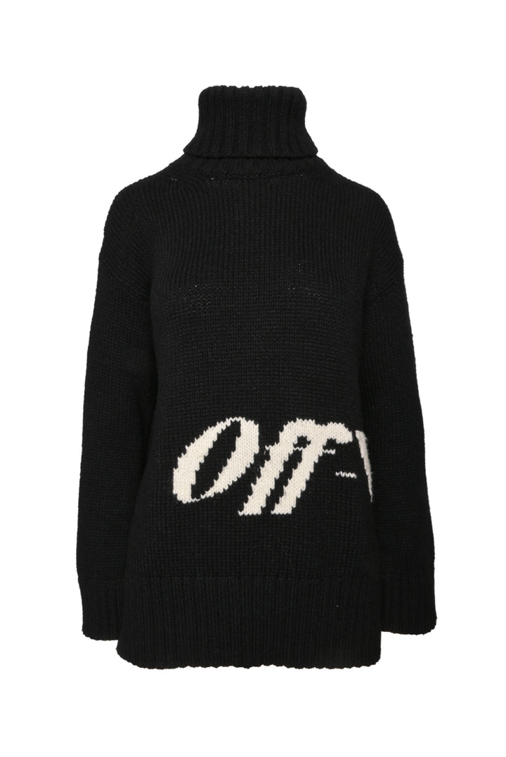 Off White Size 38 Logo Turtleneck Sweater