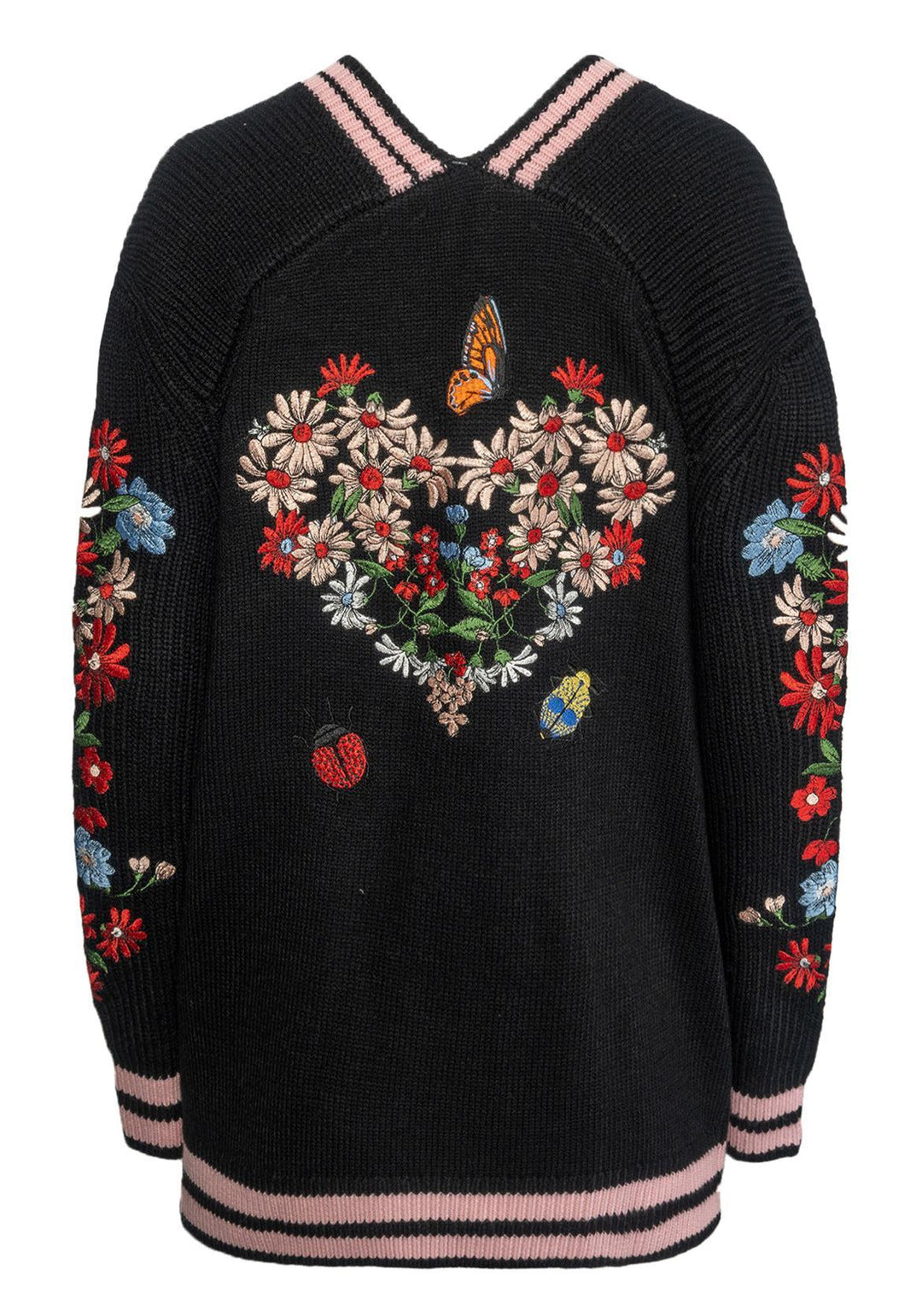 maje Size 1 Floral Embroidered Cardigan