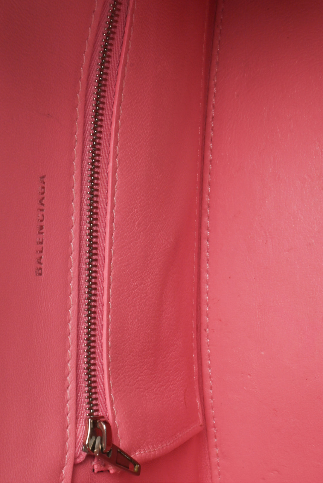 Balenciaga Small Hourglass Crocodile Embossed Leather Top Handle Crossbody