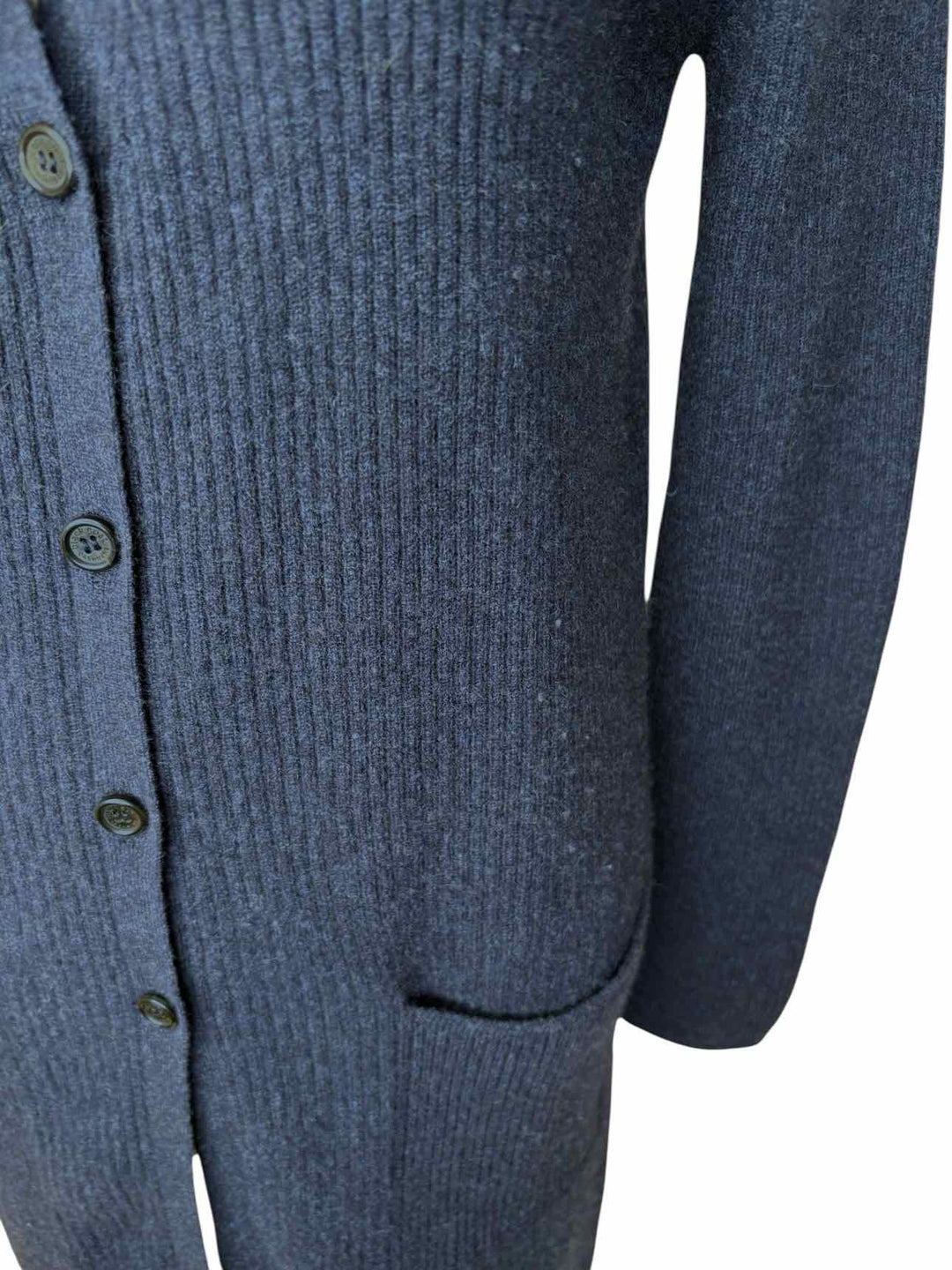 Black Goat Long Cashmere Button Up  Size L Cardigan