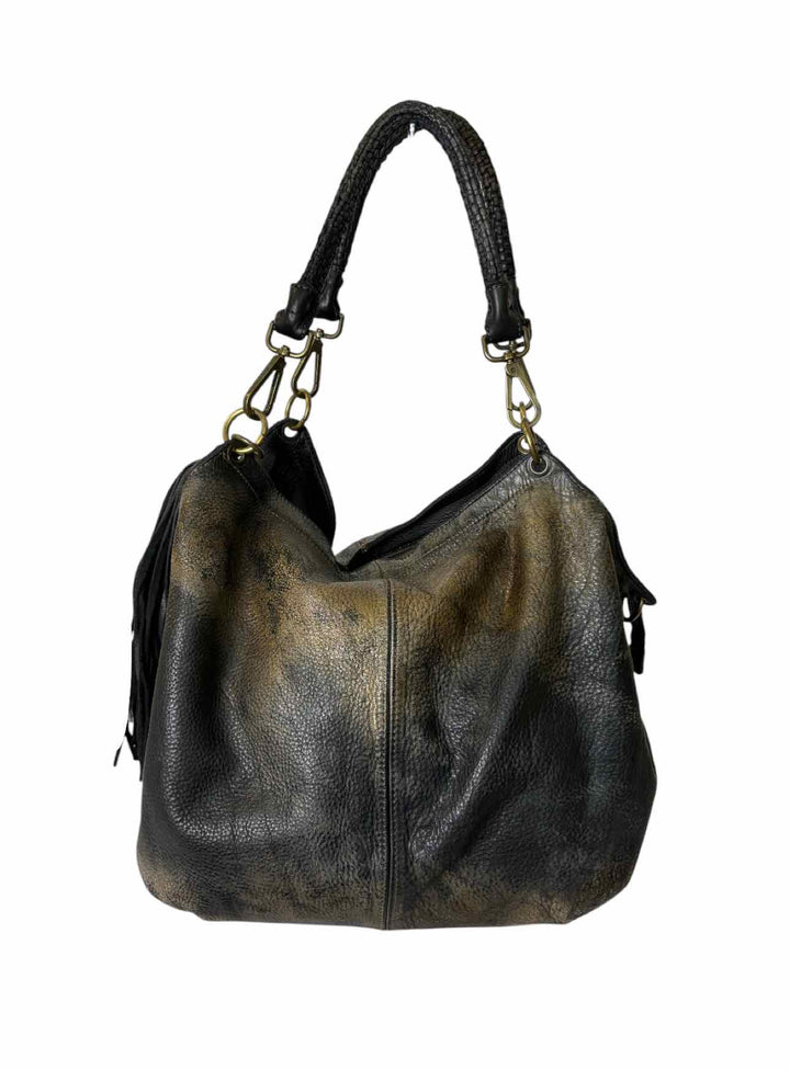 Bayside Calla Lily XL Distressed Leather Hobo Purse