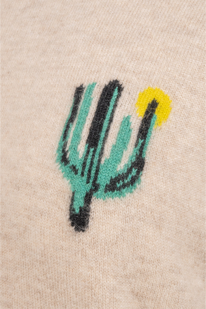 Queene and Belle Size S Cactus Knit Cashmere Sweater