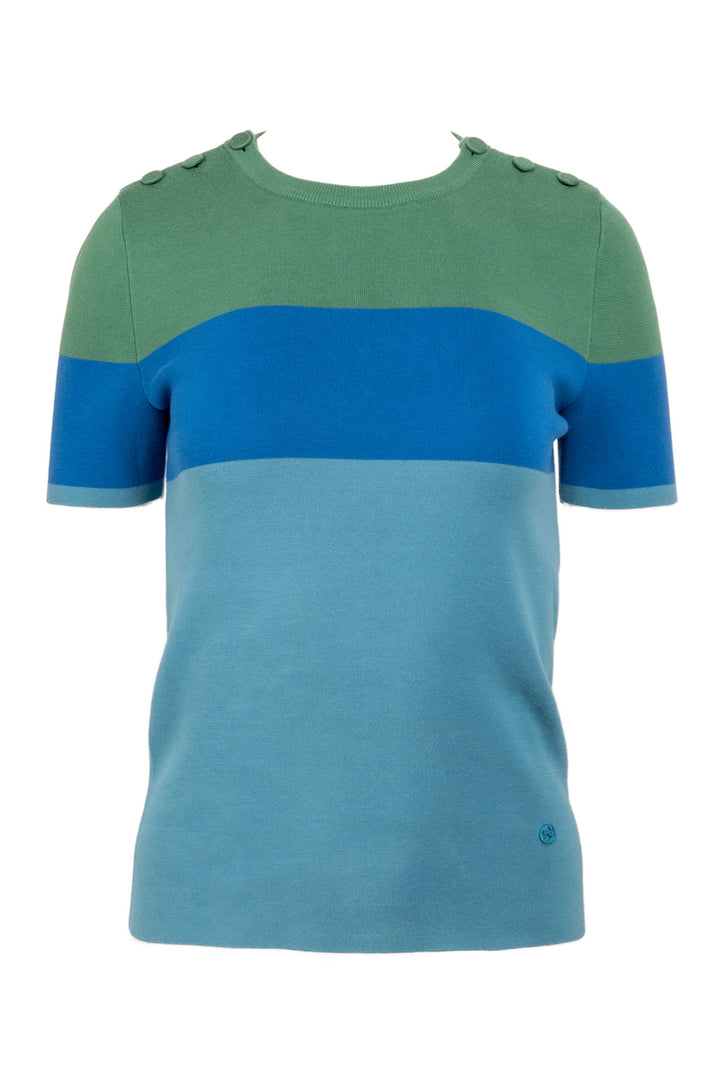 Gucci Size XS GG Logo Applique Short Sleeve Cotton Knit Sweater