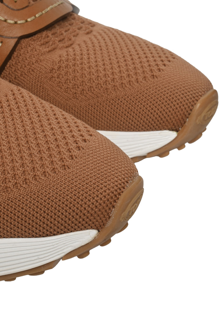 Tod's Size 37 Kate Leather Trim Knit Sneaker