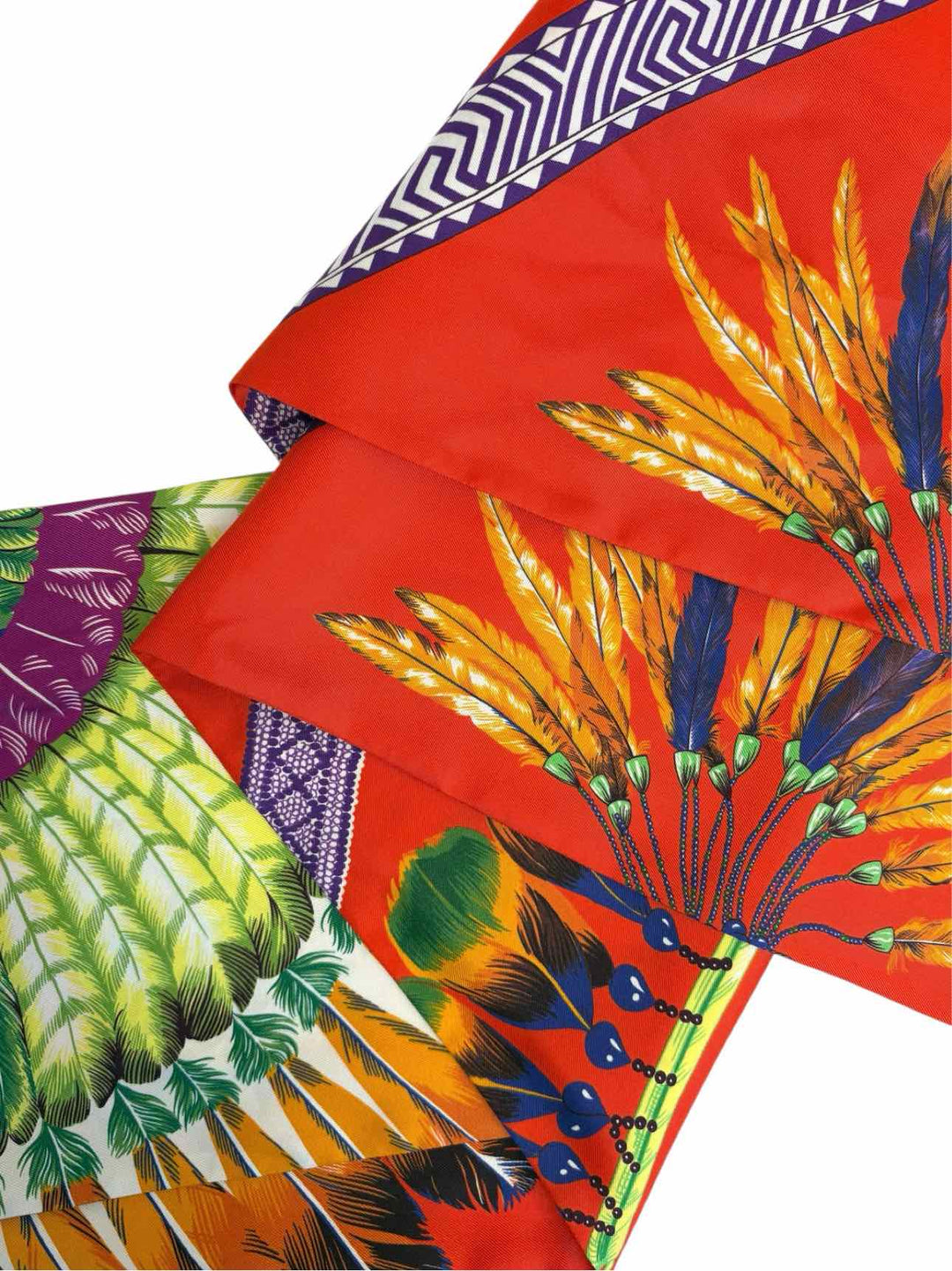 Hermes Size OS Brasil Maxi Silk Twilly Scarf