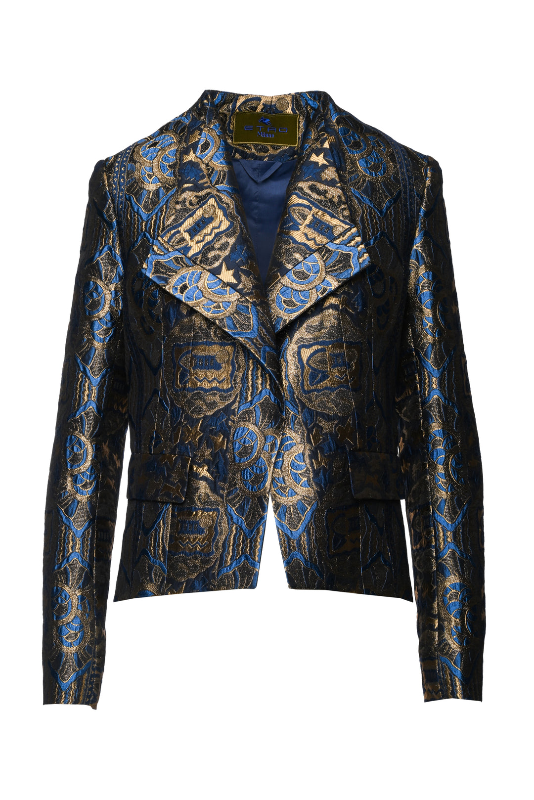 Etro Size 10 Lurex Embroidered Jacquard Jacket