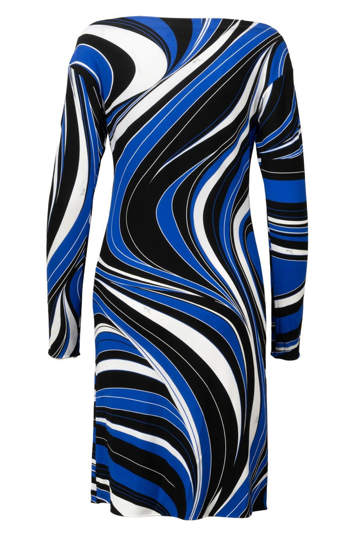 Emilio Pucci Size 6 Printed Viscose Long Sleeve Dress