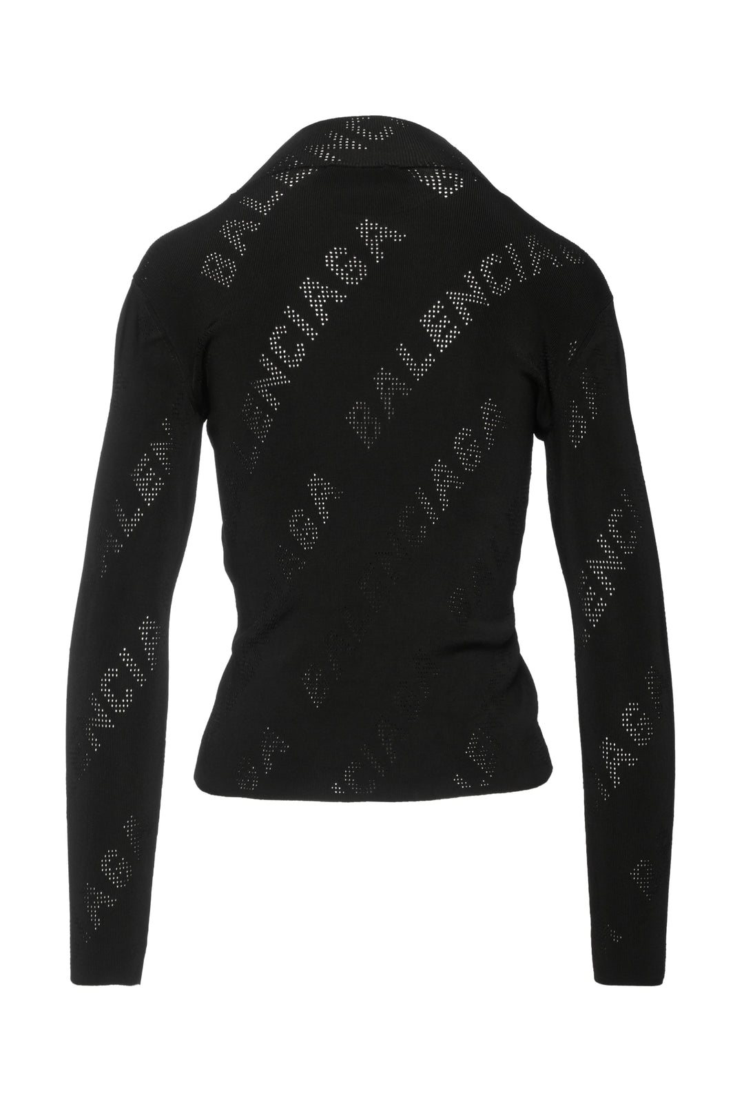 Balenciaga Size S 2019 Perforated All Over Logo Top