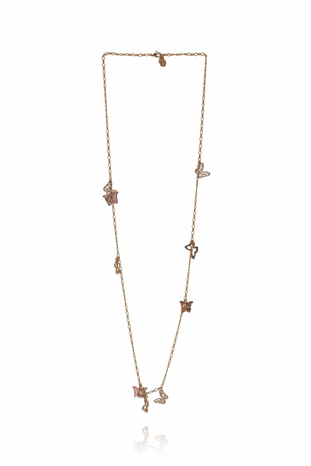 Dior Butterfly Charm Long Necklace - Luxury Used Designer Jewelry