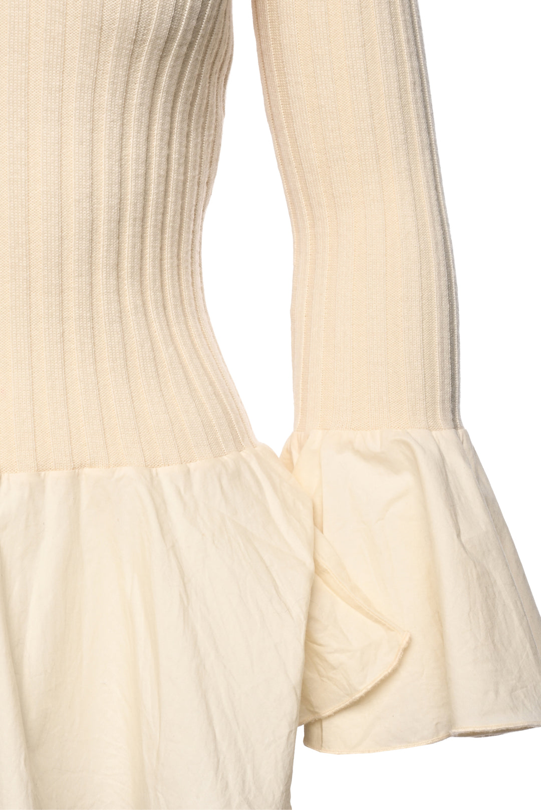JW Anderson Size XS Ruffled Ribbed Knit Sweater