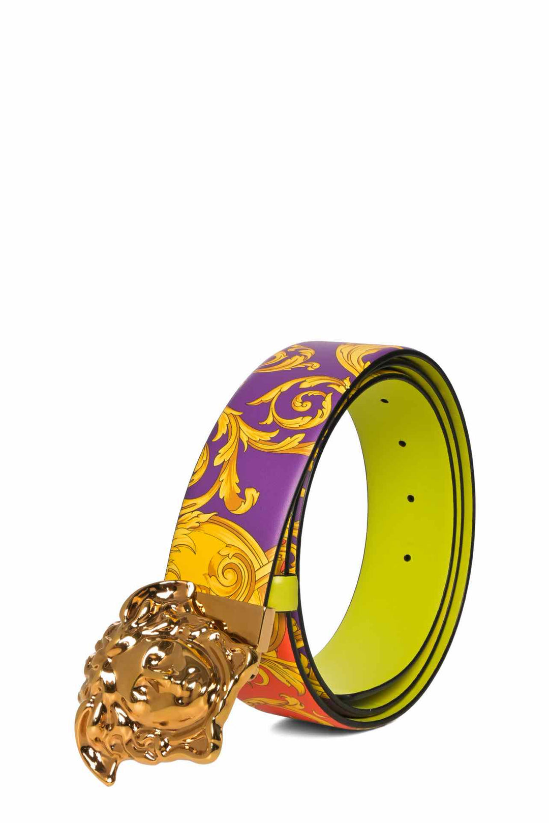 Versace Size 42 Men's Medusa Head Baroque Print Belt