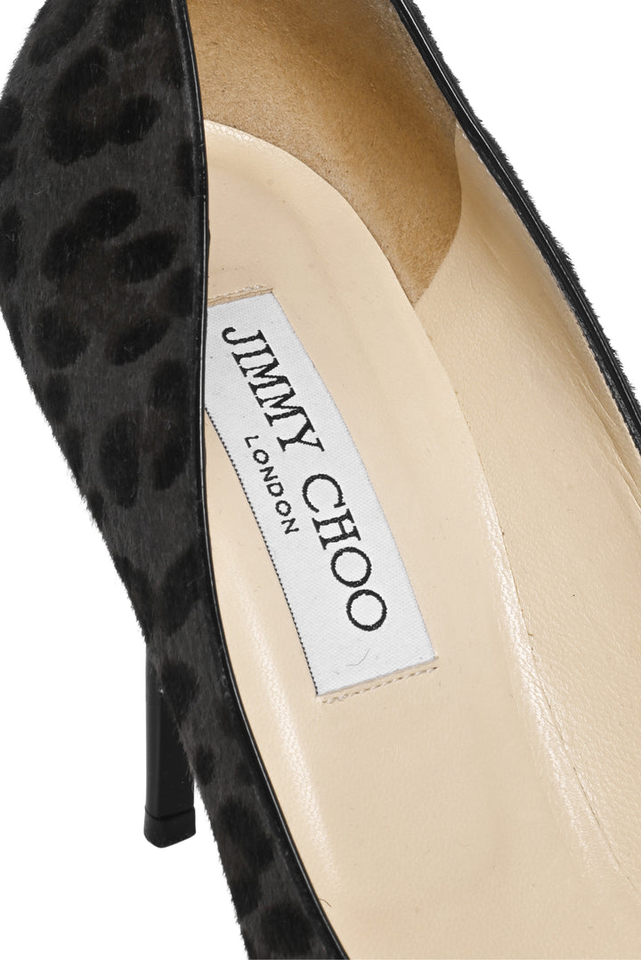 Jimmy Choo Size 37 Leopard Print Pony Hair Pumps