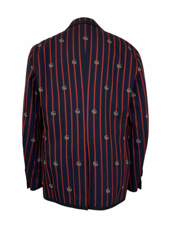 Gucci Size 42 Men's GG Striped Wool Blazer
