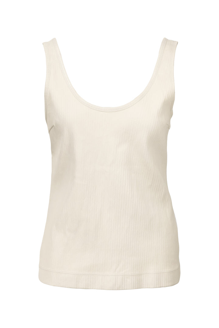 Givenchy Size L Paneled Ribbed Leather & Cotton Jersey Tank Top