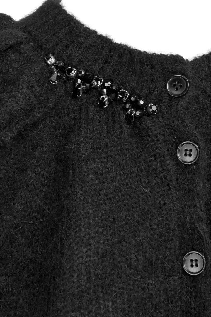 Simone Rocha Size S Mohair-Blend Embellished Cropped Cardigan