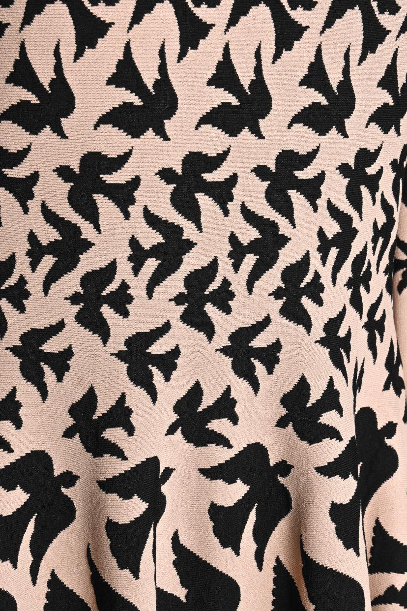 Alexander Mcqueen Size M Swallow Stretch Knit Dress