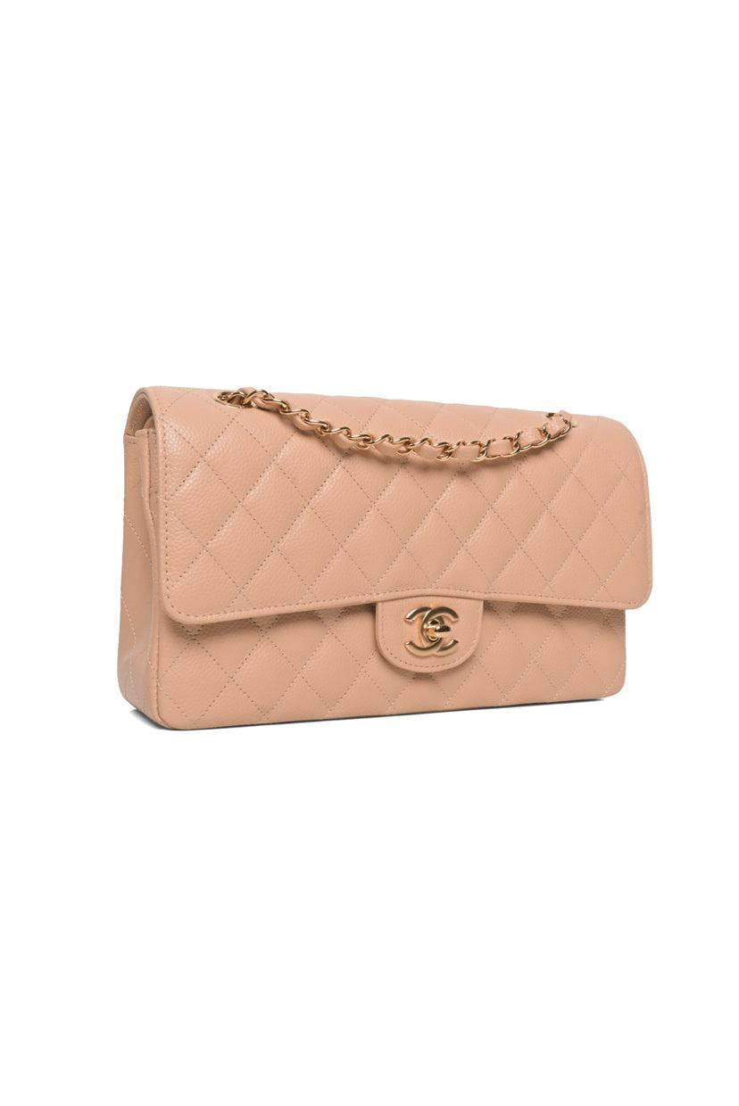 Chanel Quilted Caviar Medium Double Flap Shoulder Bag