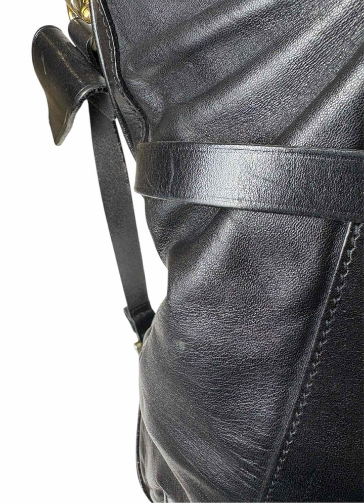 Burberry Black Leather Tote Purse