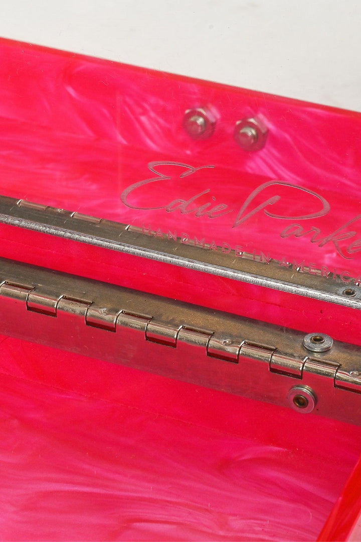 Edie Parker Pearlescent Acrylic Slim Jean Box Clutch
