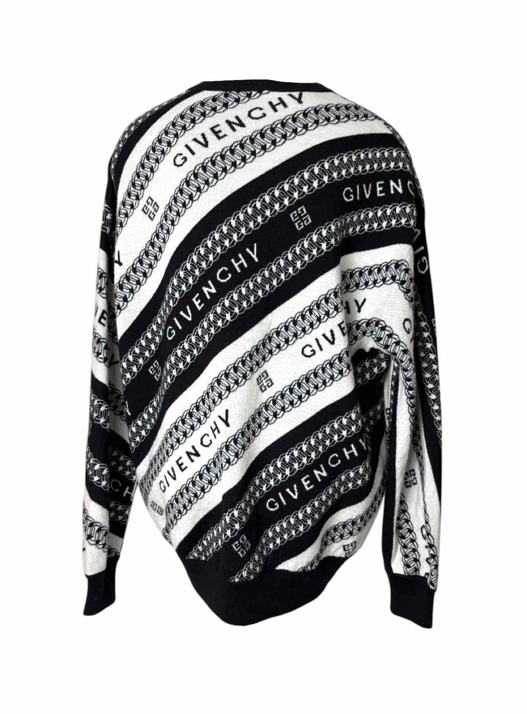 Givenchy Size XS Chain Logo Wool Sweater
