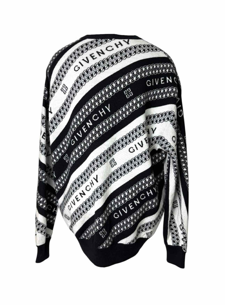 Givenchy Size XS Chain Logo Wool Sweater