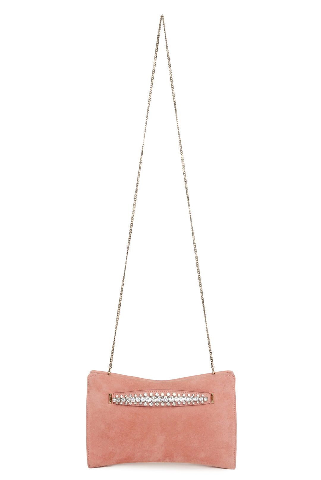 Jimmy Choo Crystal Embellished Suede Venus Clutch