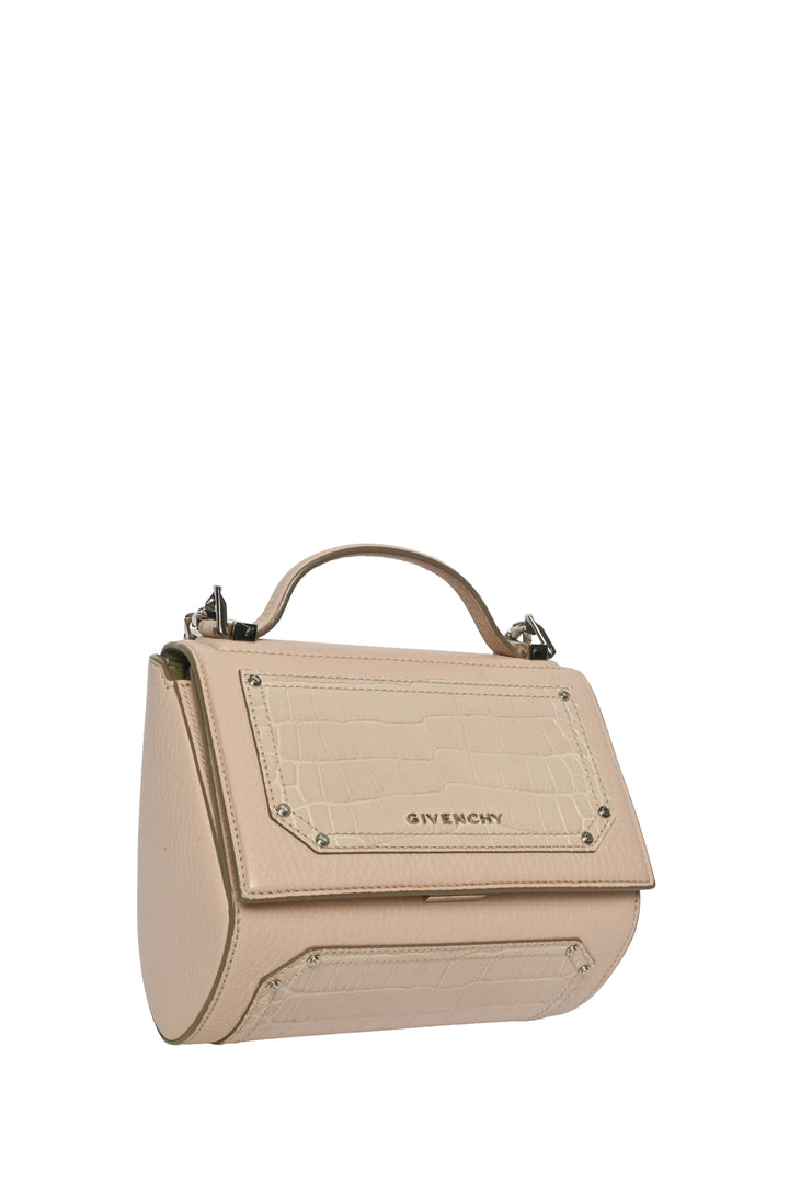 Givenchy 2016 Mini Croc Embossed Pandora Box Crossbody