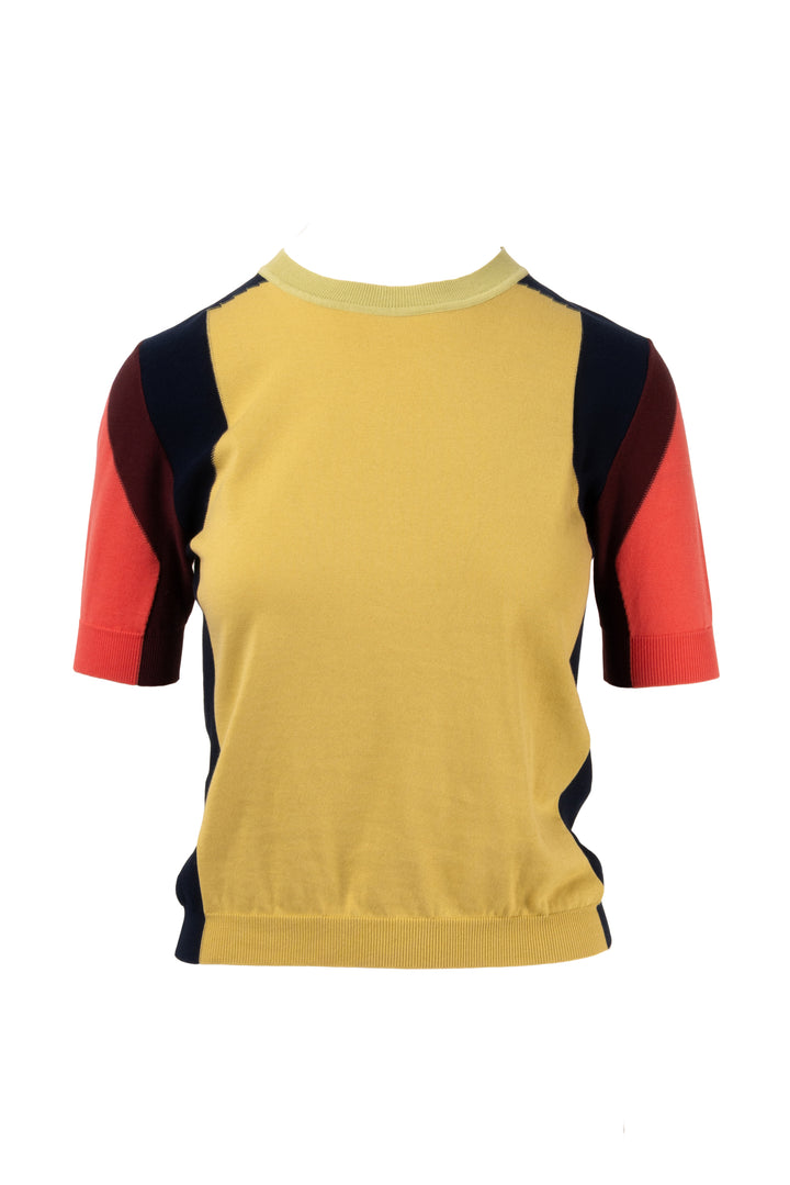 Marni Size 38 Short Sleeve Cotton Sweater