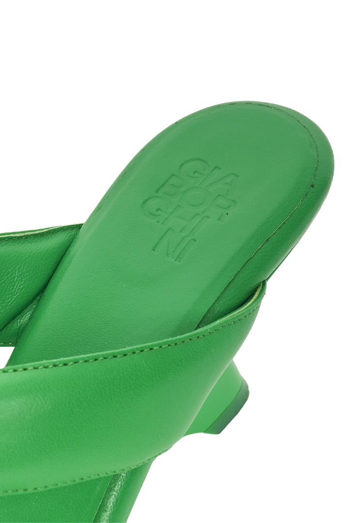Gia Borghini x FWRD Size 37 Leather Thong Sandal Wedges